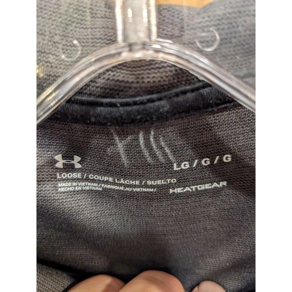 Under Armour Men's Heatgear Longsleeve Performance Polo Shirt Large Gray loose - Picture 4 of 4